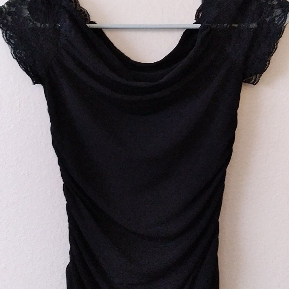 Sexy off the shoulder lace blouse.